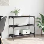 vidaXL Boekenkast Zwart Eiken 80 x 33 x 70,5 cm, Huis en Inrichting, Kasten | Boekenkasten, Minder dan 50 cm, Verzenden, Nieuw