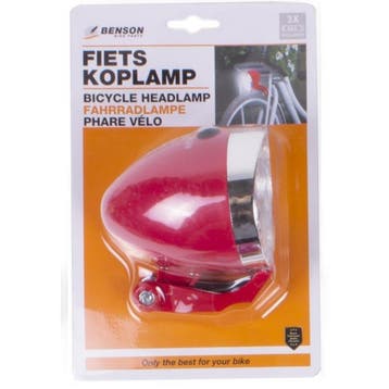 Benson Fietskoplamp - 2 LEDs - Inclusief batterijen - Ro..., Fietsen en Brommers, Ophalen of Verzenden, Nieuw