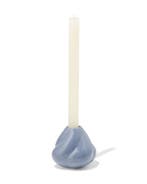 HEMA Kandelaar 9.2x9cm keramiek twist grijs, Verzenden, Nieuw, Blauw