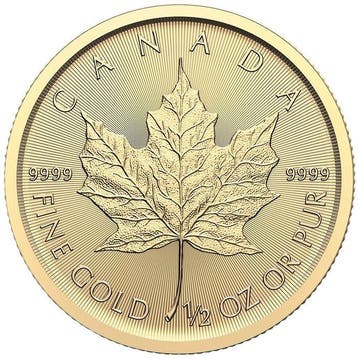 1/2 oz - Goud .999 - Goldmünze Maple Leaf Random Years -