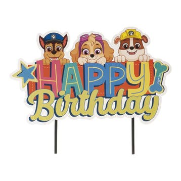 Taarttopper Happy Birthday Paw Patrol, Verzenden, Nieuw