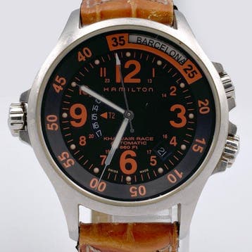 Hamilton - Khaki Air Race GMT - H776650 - Heren - 2000-2010, Nieuw