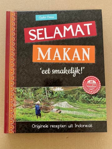 Standaardwerk - Selamat Makan - Originele recepten Indonesië, Boeken, Verzenden, Zo goed als nieuw