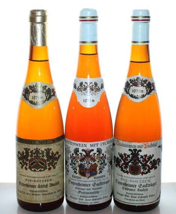 1971 Beerenauslese + Auslese: Oppenheimer Sackträger +, Verzamelen, Wijnen, Nieuw