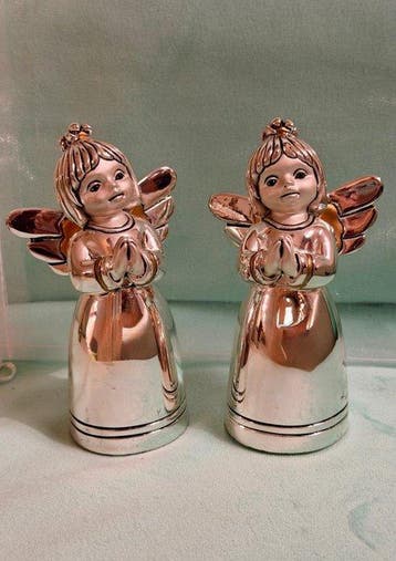 Arde Argenti - Beeldje - Praying ANGELS Pair with Silver