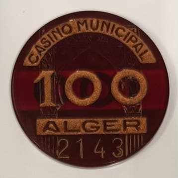 Algérie Algier Staedtisches Casino Token 100, Verzenden