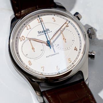 Nederlands fabrikaat: Staudt Prelude Chronograph, Staal, Staal, Polshorloge, Nieuw