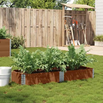 vidaXL Plantenbak 150x50 cm massief grenenhout bruin, Verzenden, Nieuw, Hout