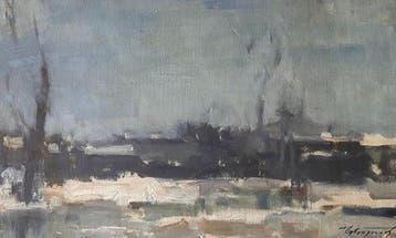 Carlo Ostrogovich (1884-1962) - Paesaggio invernale, Antiek en Kunst