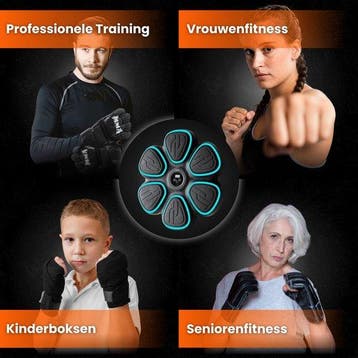 Boxing machine - Boksmachine - Muziek boksmachine - Zwart •, Sport en Fitness, Boksen, Verzenden, Zo goed als nieuw
