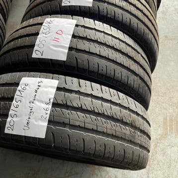 2 x Uniroyal 205-65-16 C Zomerbanden 6,5mm, 16 inch, Band(en), Zomerbanden, Bestelwagen