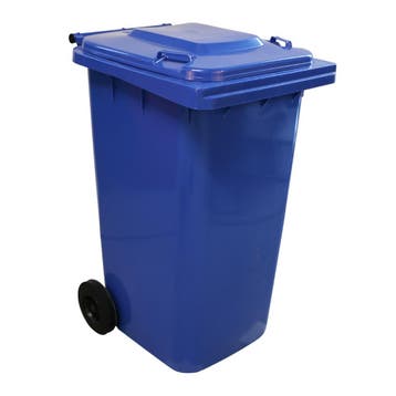 Afvalcontainer 240 liter Blauw - Voor DIN-opname, Verzenden, Nieuw