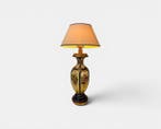 Lamp - Elegante Franse handbeschilderde tafellamp -