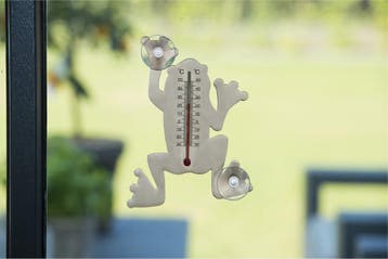 RVS Raamthermometer 16cm Kikker met zuignap voor Binnen e..., Verzenden, Nieuw