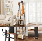 Vierkante Kapstok met 8 Haken en 3 Planken – Vintage Hout, Verzenden, Nieuw, Metaal, Staande kapstok