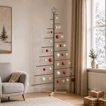 vidaXL Metalen kerstboom KUOPIO 210 cm Staal Zwart, Verzenden, Nieuw