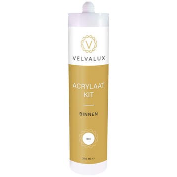 Velvalux Acrylaatkit - Wit - 310ml, Doe-het-zelf en Verbouw, Ophalen of Verzenden, Nieuw, Overige materialen