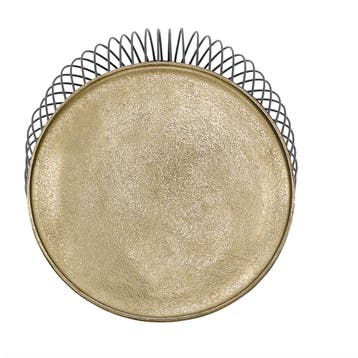 Bijzettafel - Livion Rana - Rond - 42cm - Zwart/Goud -, Huis en Inrichting, Tafels | Eettafels, Ophalen of Verzenden, Nieuw, Overige materialen