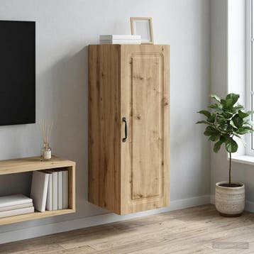 vidaXL Wandkast 33 x 34,5 x 90 cm Bewerkt hout Artisanaal, Huis en Inrichting, Verzenden, Nieuw