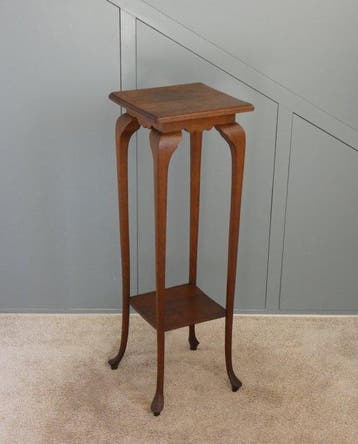 Plantentafel - Hoge Bijzettafel - Eikenhout, Antiek en Kunst