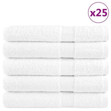 vidaXL Handdoeken SOLUND 25 st 600 g/m² 100x200cm wit, Verzenden, Nieuw, Wit