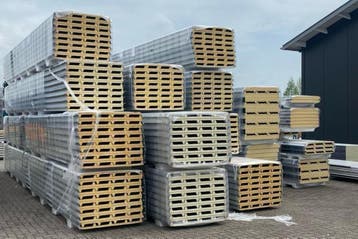 Sandwichpanelen dak 30mm eco, antraciet | € 18,95 p/m2, Ophalen of Verzenden, Nieuw, Overige materialen, 20 tot 50 mm