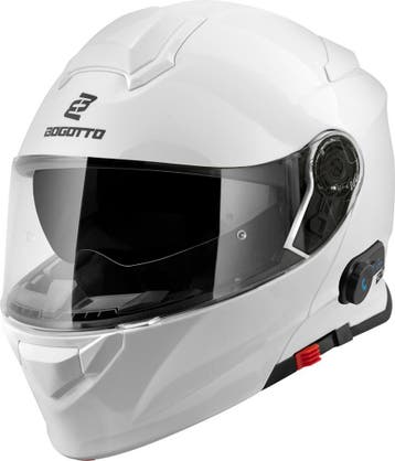 Bogotto H271 BT Bluetooth Helm Wit, Systeemhelm, XXL, Nieuw met kaartje, Overige merken