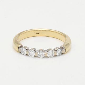Ring - 18 karaat Geel goud Diamant (Natuurlijk), Sieraden, Tassen en Uiterlijk, Ringen, Nieuw