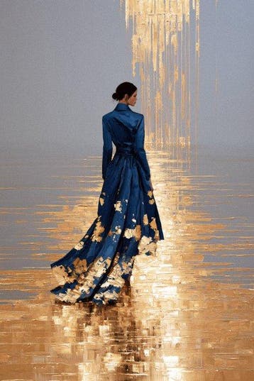 Iconica - Stride in Liquid Gold - unique 1/1 XXL (150 x 100