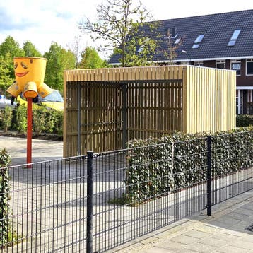 F-Line open hout of stalen fietsenstalling, Fietsen en Brommers, Nieuw