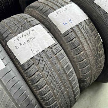 2 x Bridgestone Blizzak LM-30 185-60-15 Winterbanden 8mm, Auto-onderdelen, Banden en Velgen, Gebruikt, 15 inch, Band(en), Personenwagen