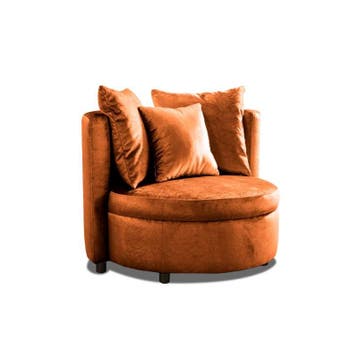 Fauteuil Lellens - fauteuils - Oranje, Nieuw, Stof