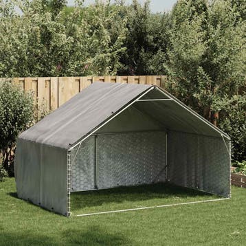 vidaXL Hondenhok voor buiten met deksel 3x2x1,9 m, Verzenden, Nieuw