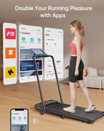 Toputure Elektrische Opvouwbare Loopband met Helling & App C, Verzenden, Nieuw