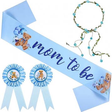Genderreveal ballonboog deLuxe roze, blauw, wit en goud nu s, Verzenden, Nieuw, Geboortebord