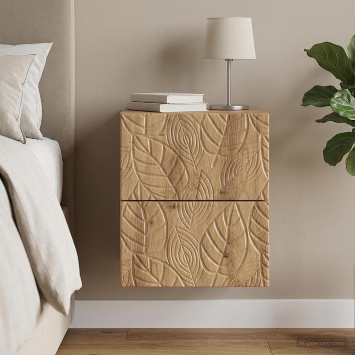 vidaXL Wandbeugel Bedkast Artisanaal eiken 34,5 x 33 x 40 cm, Huis en Inrichting, Slaapkamer | Nachtkastjes, Nieuw, Minder dan 45 cm