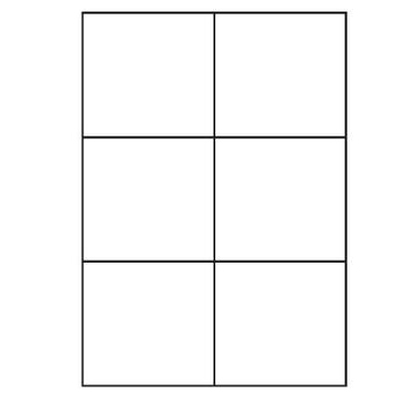 A4 etiketten 105 x 99 mm wit 100 vel Sorex, Verzenden, Nieuw, Sorex