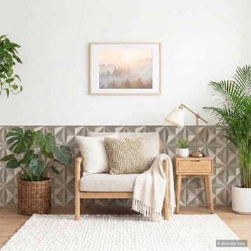 vidaXL Wandpanelen 12 st 50 x 50 cm Origami Beton XPS Schuim, Doe-het-zelf en Verbouw, Platen en Panelen, Verzenden, Nieuw