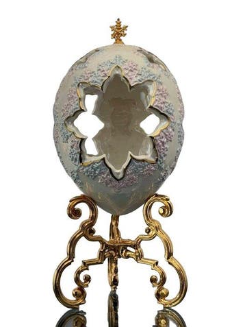 Fabergé ei - House of Faberge 24 Karat Gold Plated Diorama, Antiek en Kunst