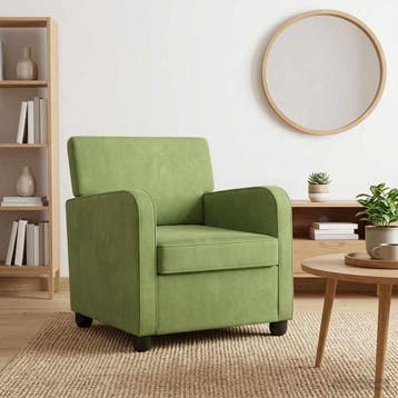 vidaXL Fauteuil Lichtgroen fluweel, Verzenden, Nieuw