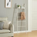 Kledingrek Øksnes ladderplank 160x50x27,5 cm wit [en.casa], Verzenden, Nieuw in verpakking