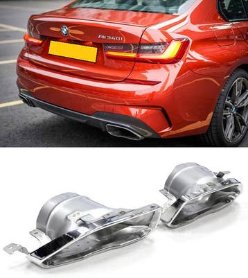 M340i look uitlaat eindstukken zilver passend voor BMW 3 ..., Verzenden, Nieuw