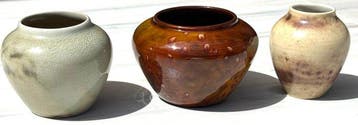 Art Deco WMF Vase Ochsenblut + 2 Versuchsstücke Unikate -