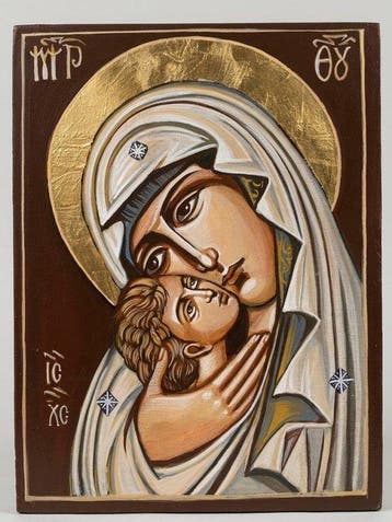M. Palumbo (XX) - Icona Sacra - Madre della Tenerezza - 30 x