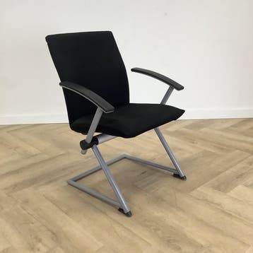 Grammer Office design vergaderstoel,  zwart - grijs, Ophalen of Verzenden, Gebruikt, Stof, Eén