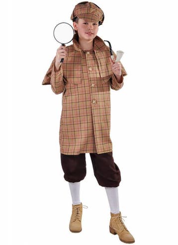 Sherlock Holmes Detective Kinder Kostuum Maat 116, Ophalen of Verzenden, Nieuw