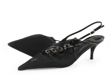 Jeffrey Campbell Slingbacks in maat 39 Zwart, Verzenden, Zwart, Zo goed als nieuw, Jeffrey Campbell