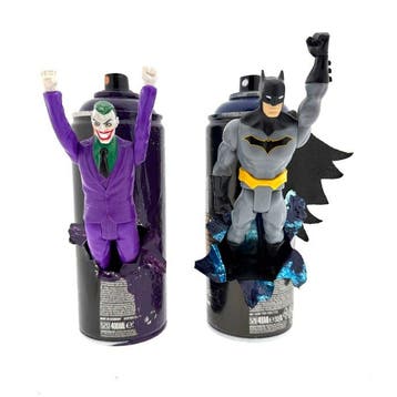 Koen Betjes (1992) - Batman And Joker Spraycan (set of 2)