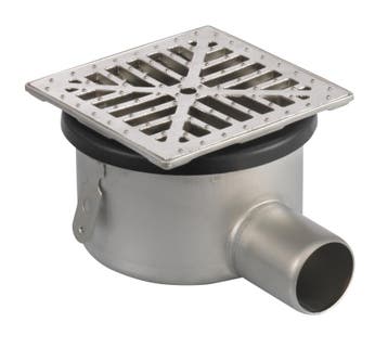 Vloerput | 145 x 145 mm | RVS 304 | horizontale aansluiti..., Verzenden, Nieuw in verpakking