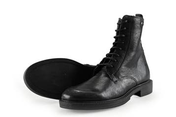 Linea Zeta Veterboots in maat 38 Zwart, Verzenden, Zwart, Overige typen, Zo goed als nieuw